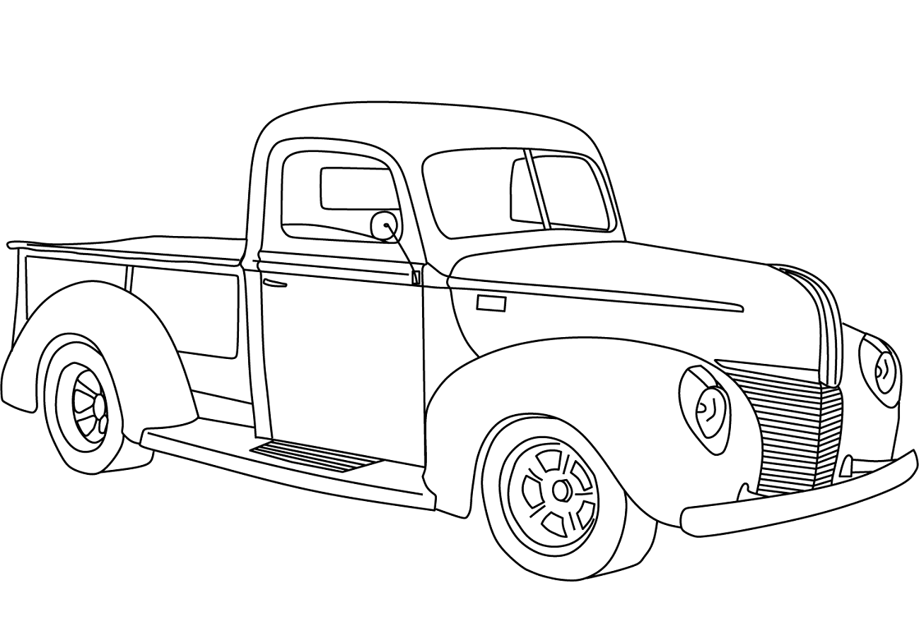 Desenho de1940 Ford Pickup para colorir