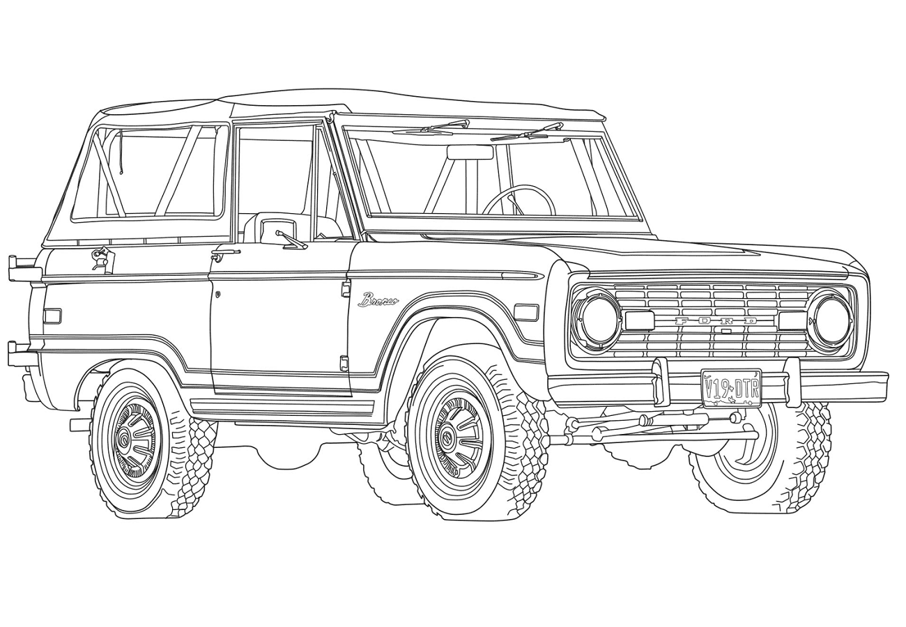 Desenho de1969 Ford Bronco para colorir