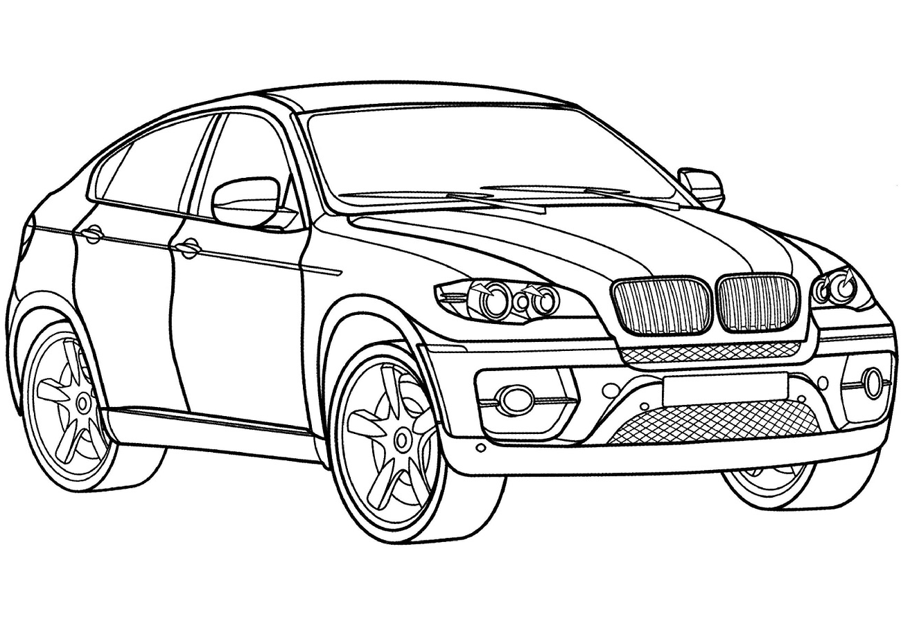 Desenho de2009 BMW X6 para colorir