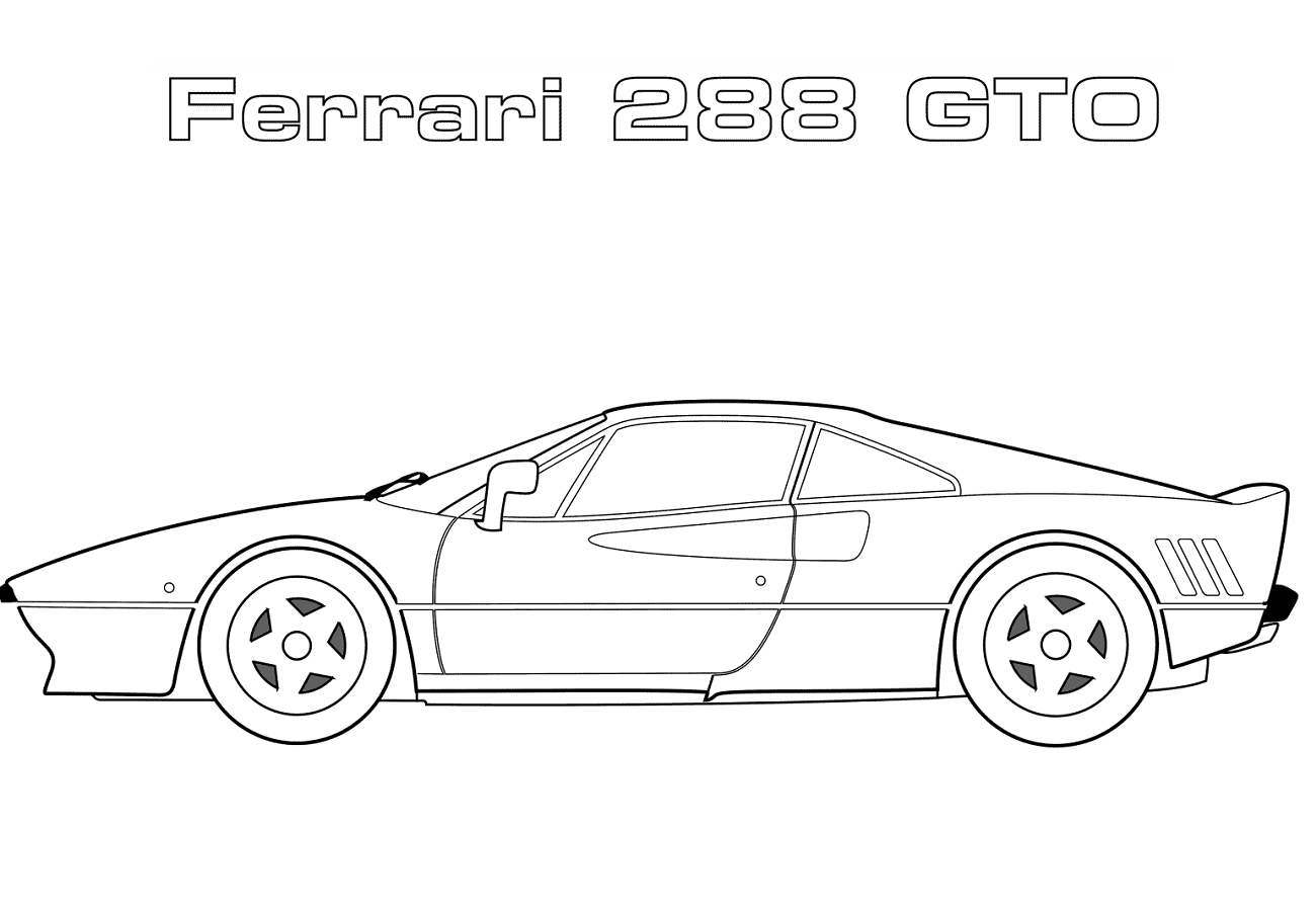 Desenho deFerrari 288 GTO para colorir