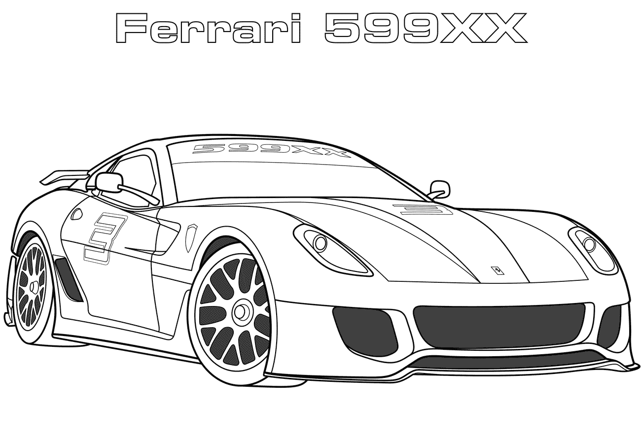 Desenho deFerrari 599XX para colorir