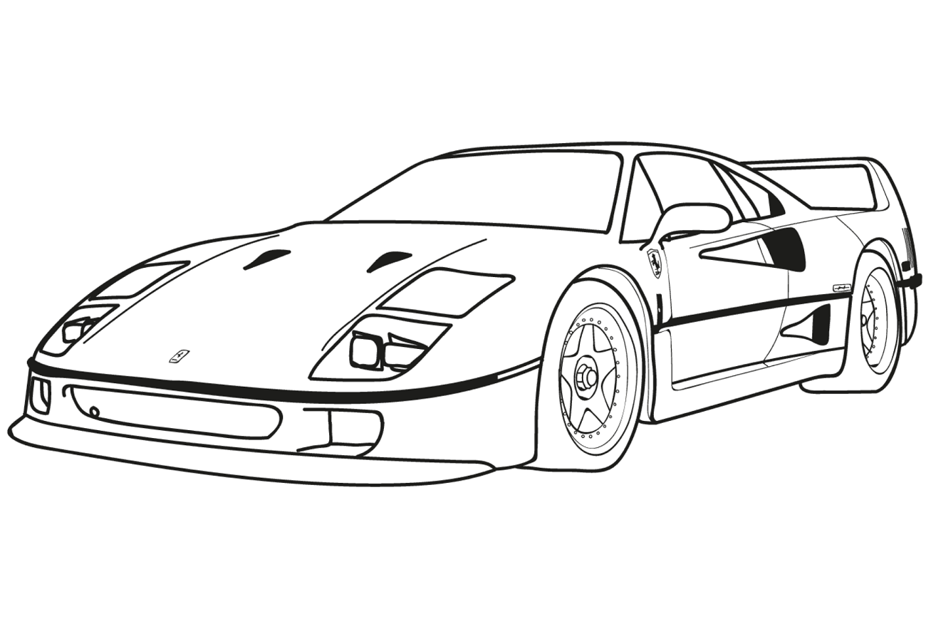 Desenho deFerrari F40 para colorir