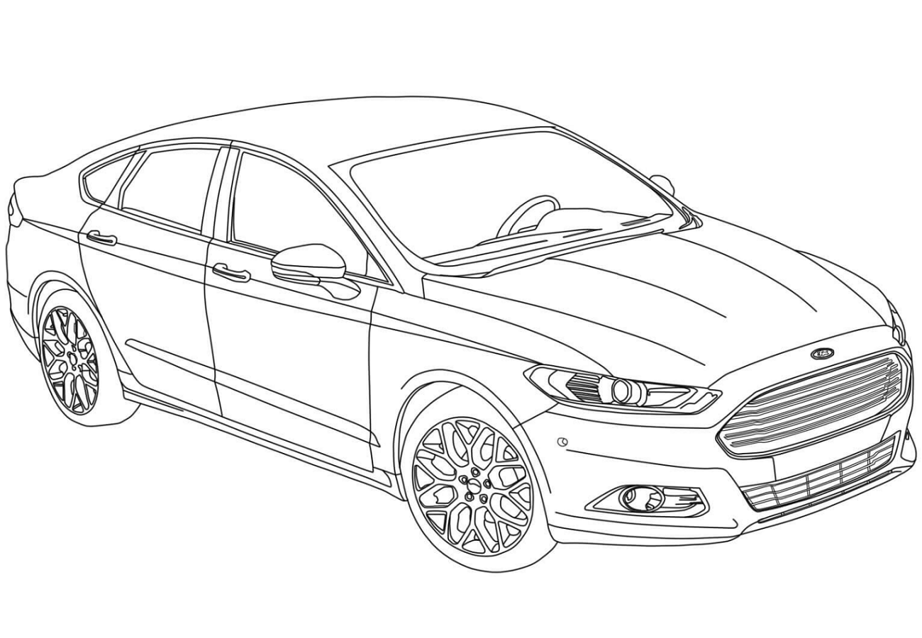 Desenho deFord Fusion para colorir