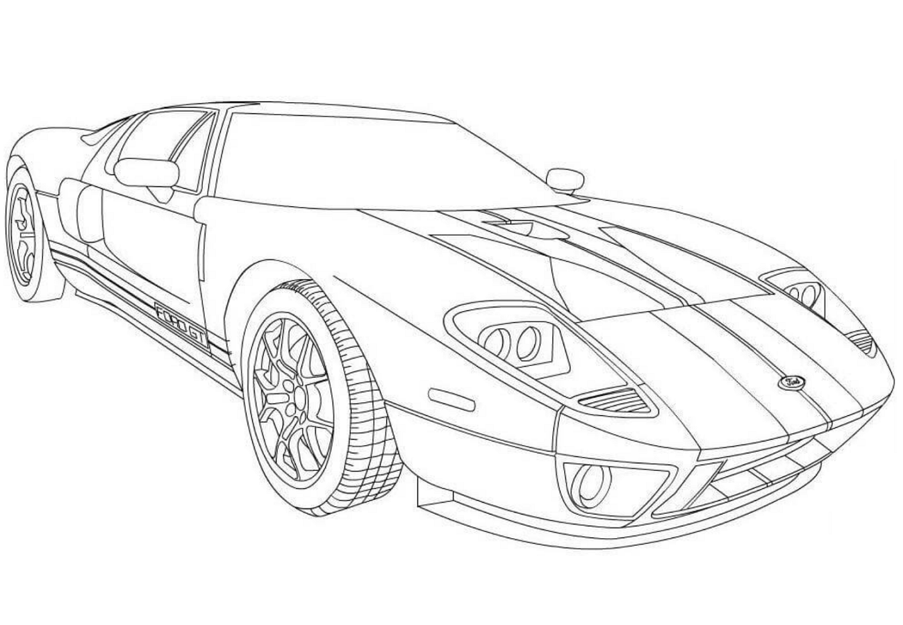 Desenho deFord GT para colorir