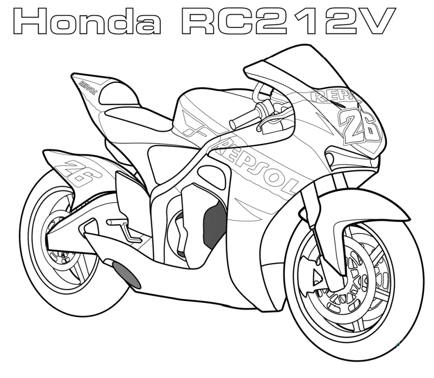 Desenho deHonda RC212V para colorir