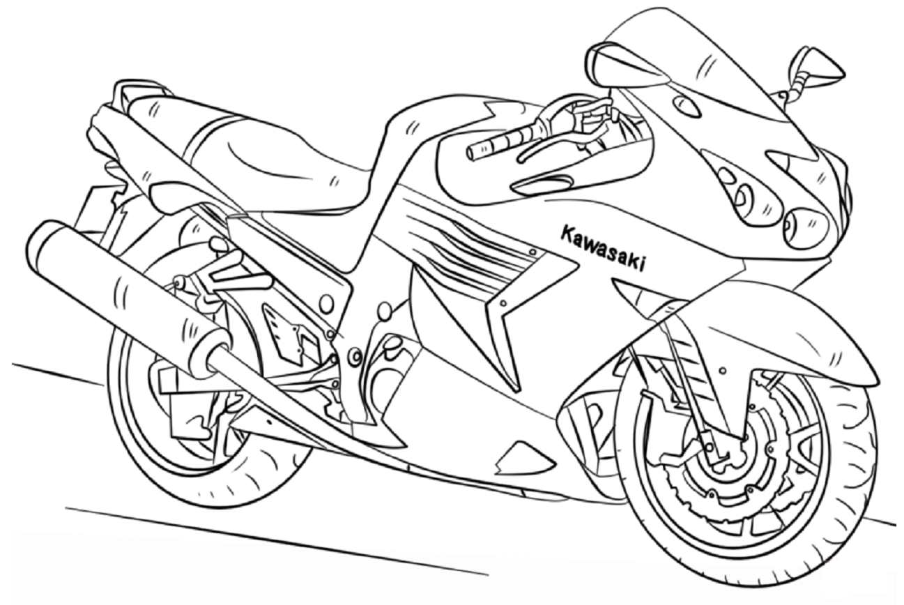 Desenhos de Kawasaki para colorir