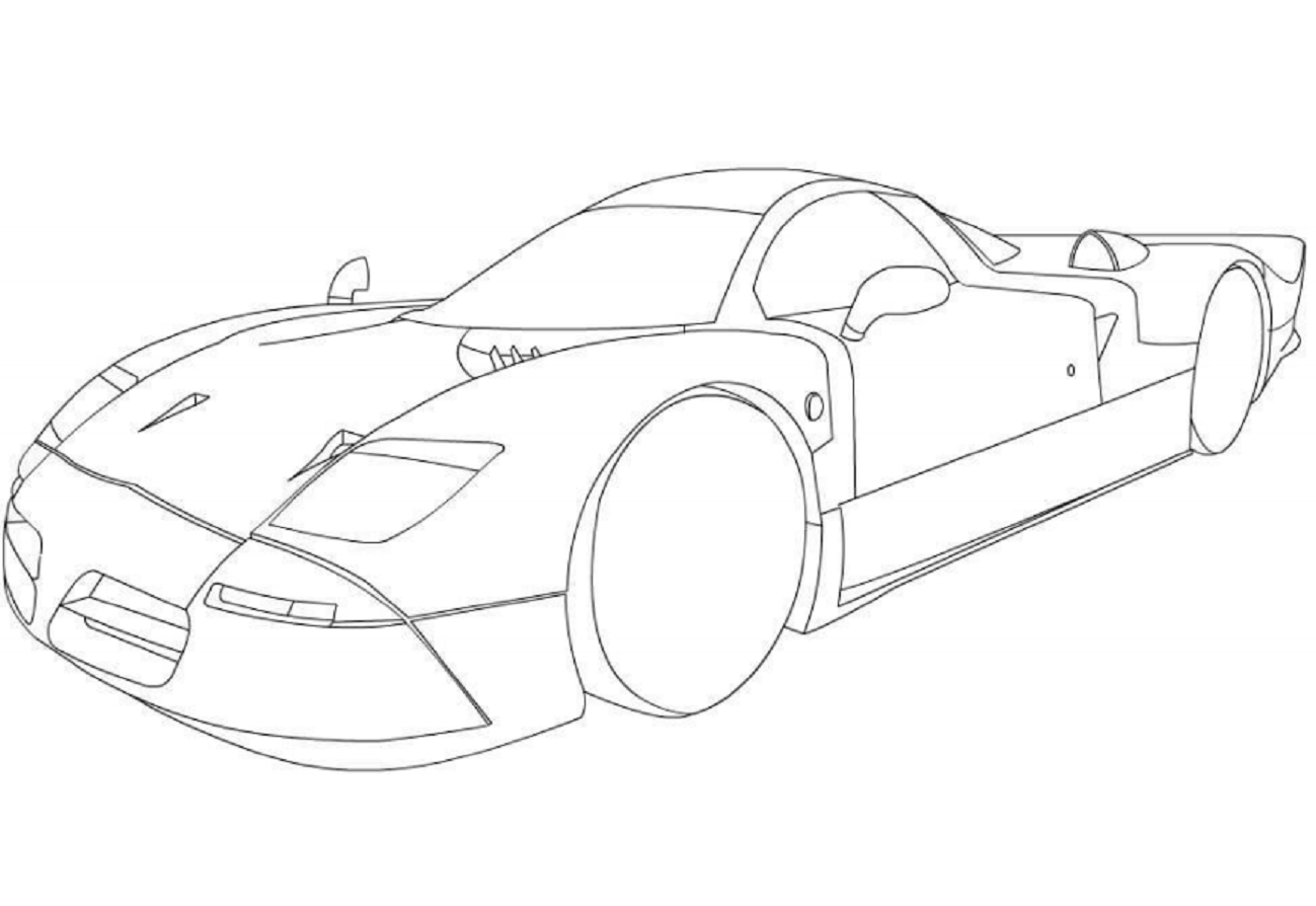 Desenhos de Super Carros para colorir