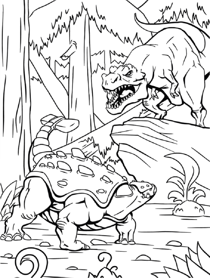 Desenhos de T Rex para colorir