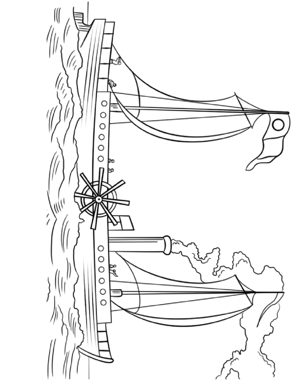 Desenho deNorth River Steamboat para colorir