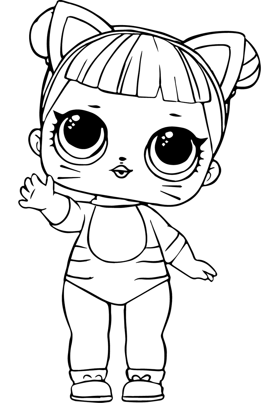 Desenho deBoneco LOL Baby Cat para colorir