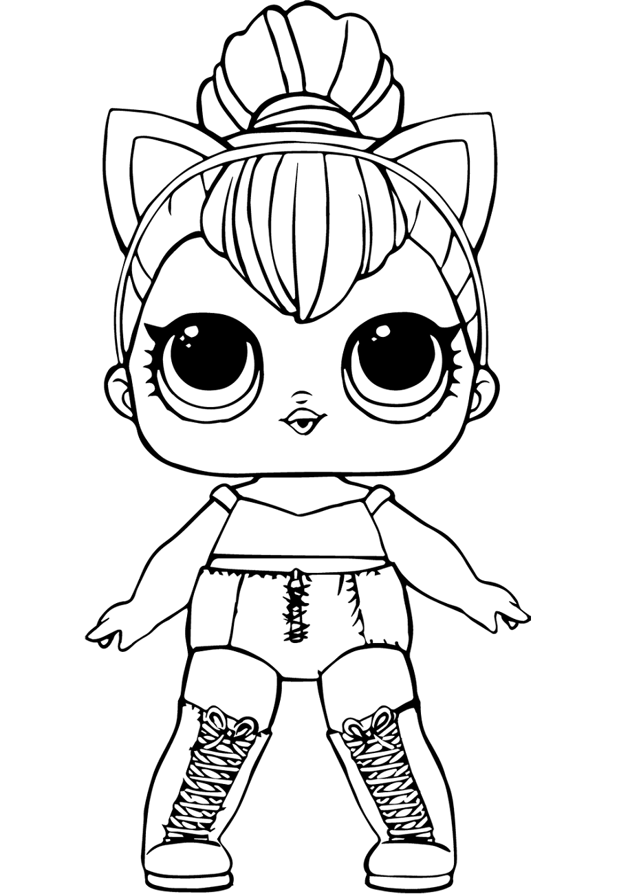 Desenho deLOL Boneco Kitty Queen para colorir