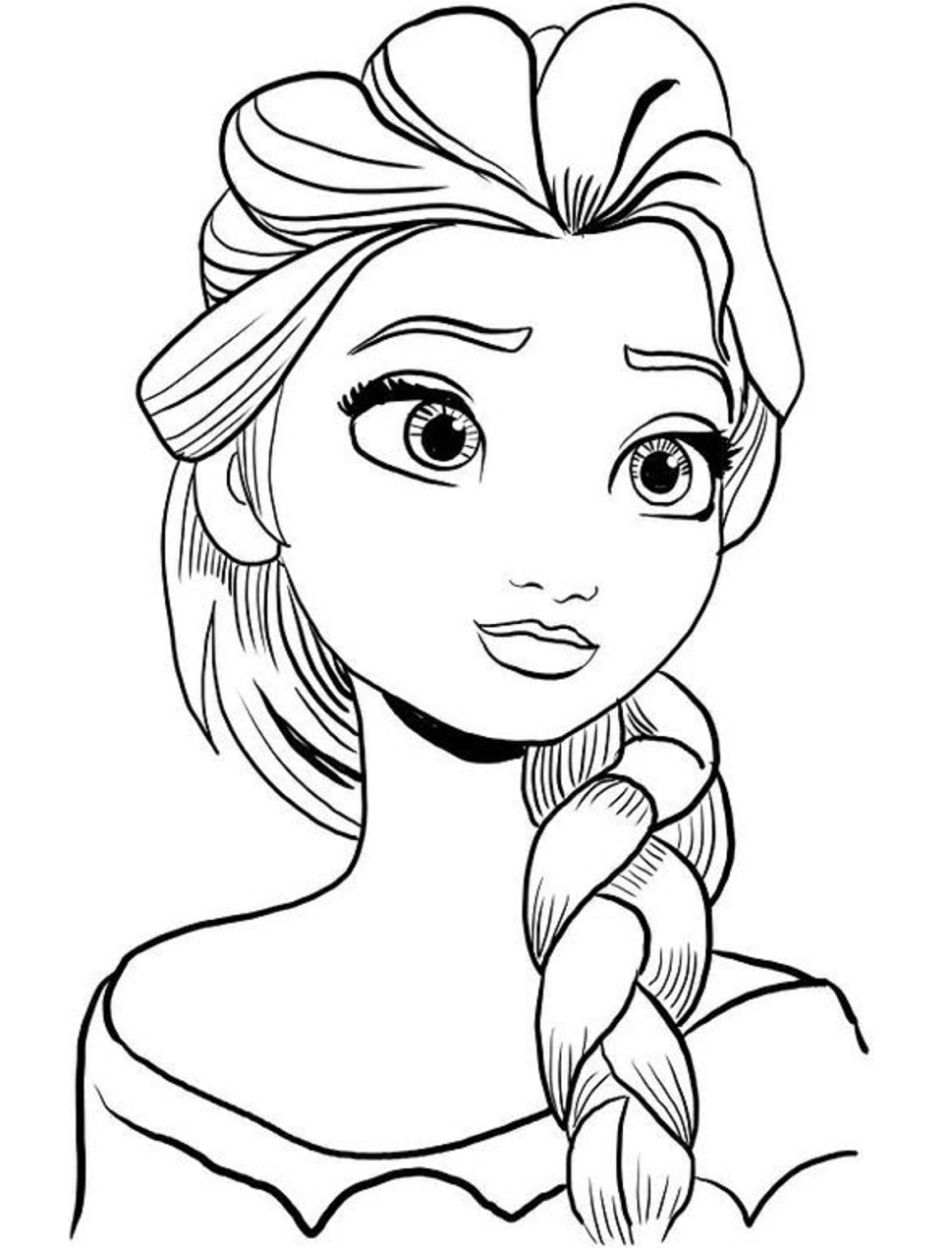 Desenho dePrincesa Elsa para colorir