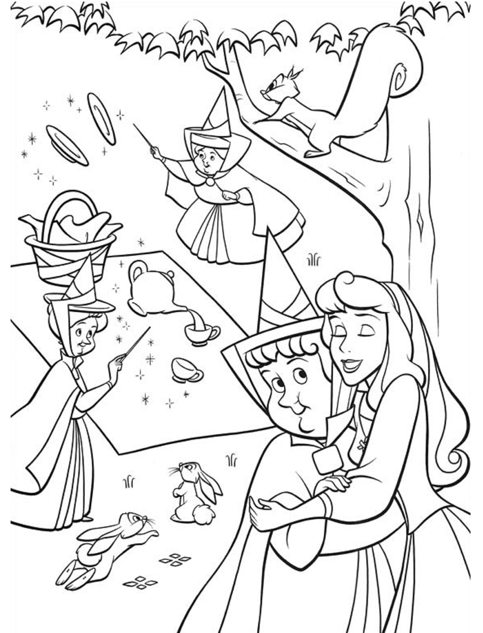 Desenhos de Princesa Aurora para colorir