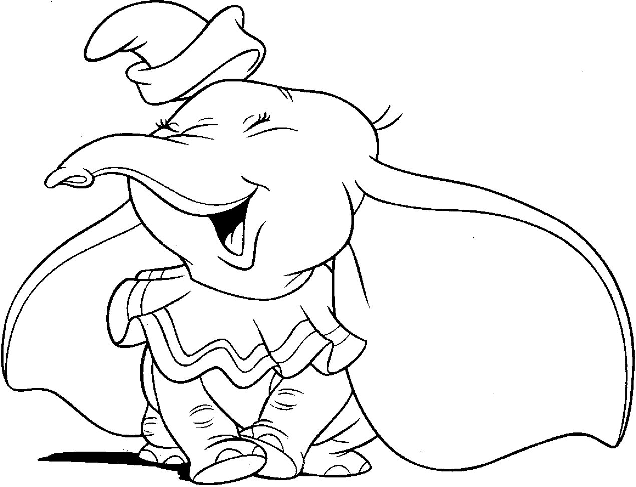 Desenho deDumbo Está Rindo para colorir