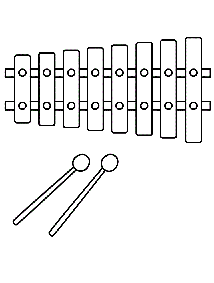 Desenhos de Xilofone para colorir