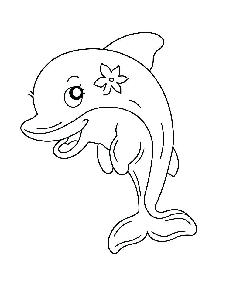 Desenho deGolfinho Adorável para colorir