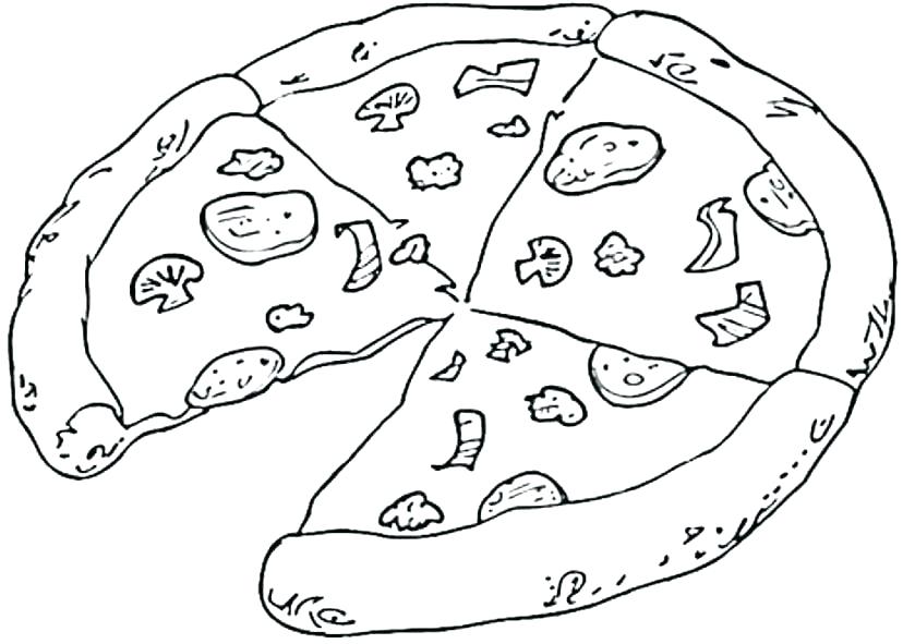 Desenhos de Pizza para colorir