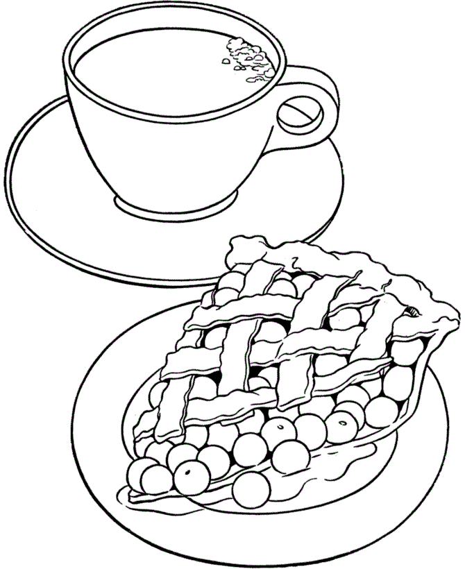 Desenhos de Café para colorir