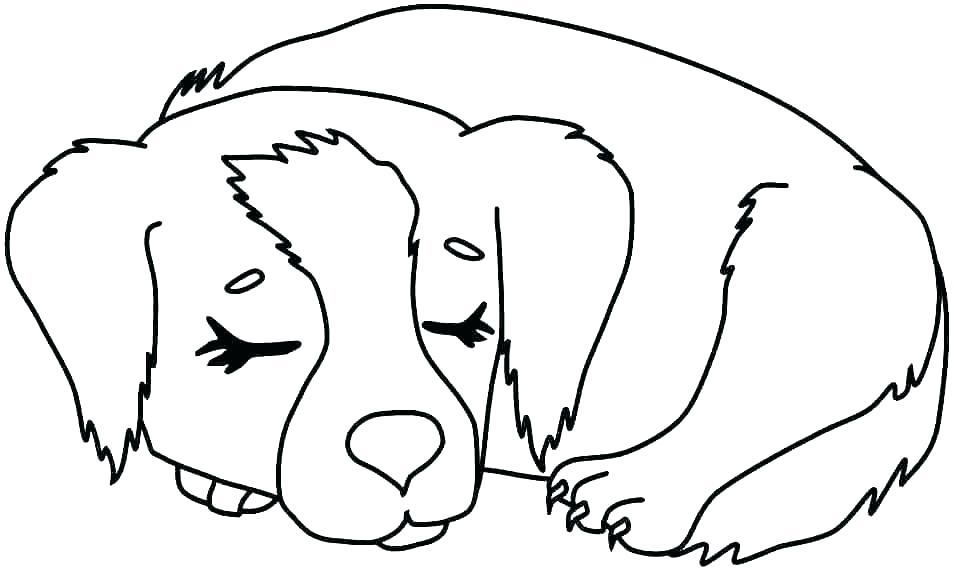 Desenho deCachorro Dormindo para colorir