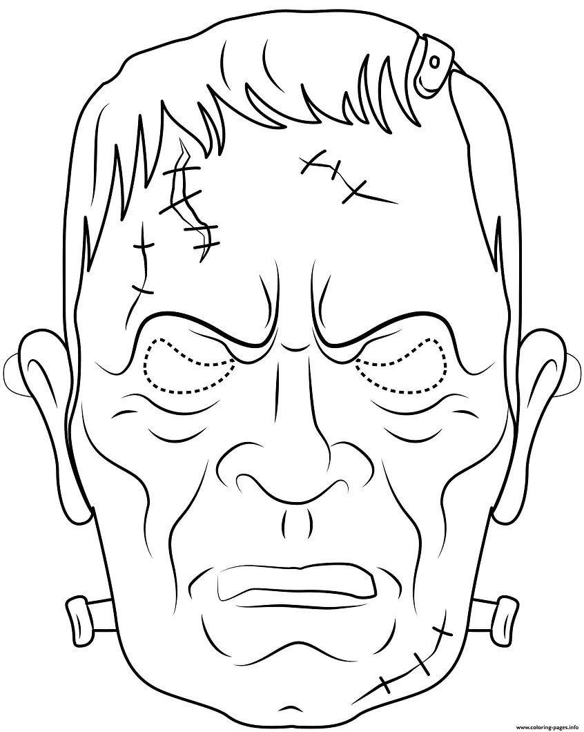 Desenho deMáscara de Frankenstein para colorir