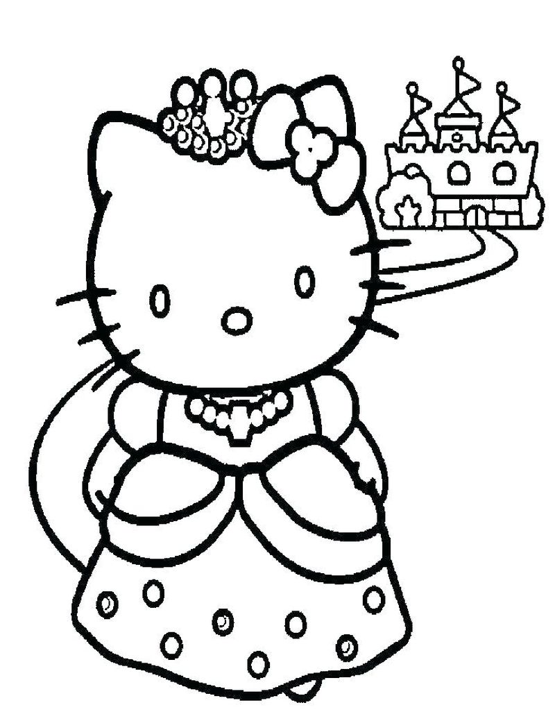 Desenho deOlá Gatinho Princesa para colorir