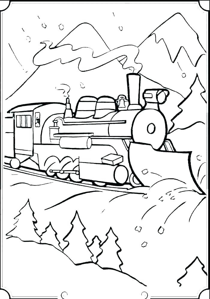 Desenho deO Trem Vai Na Montanha para colorir