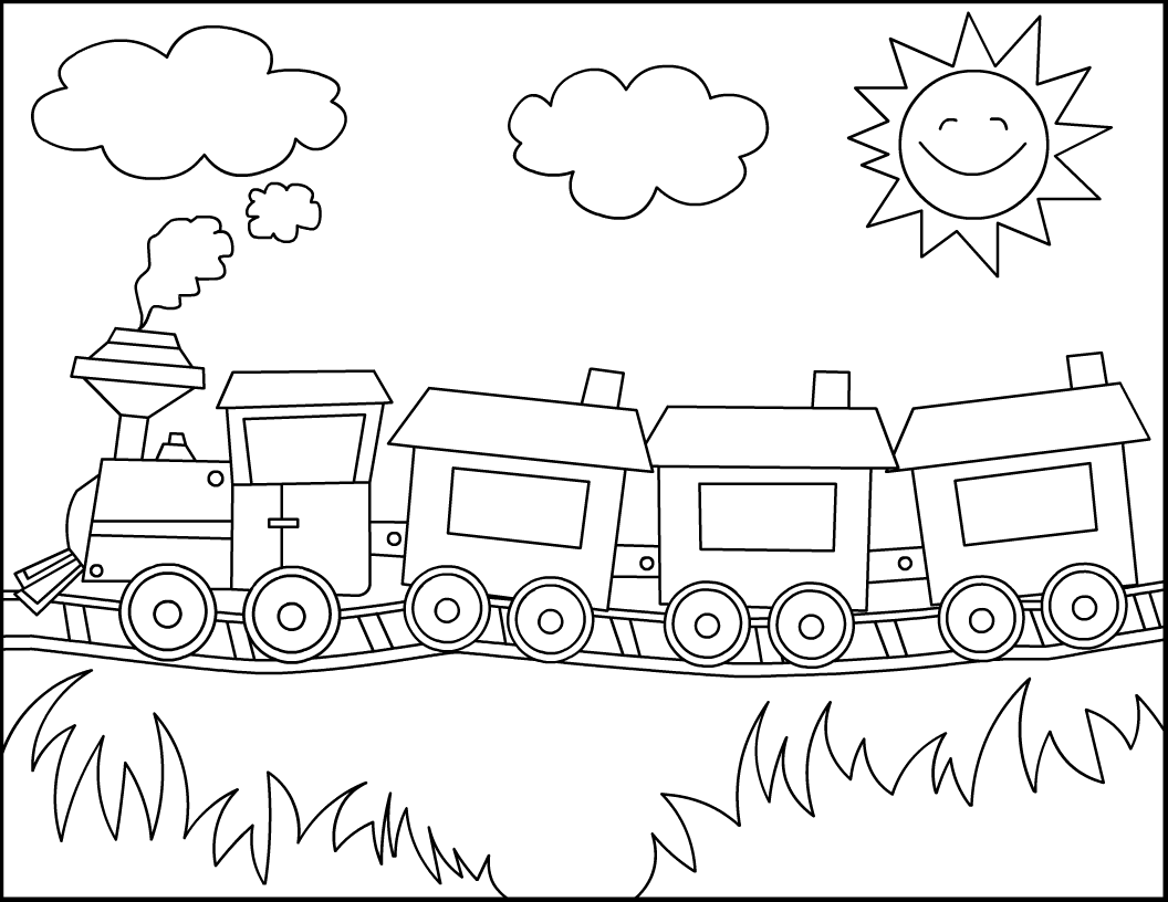 Desenho deO Trem Sob o Sol para colorir