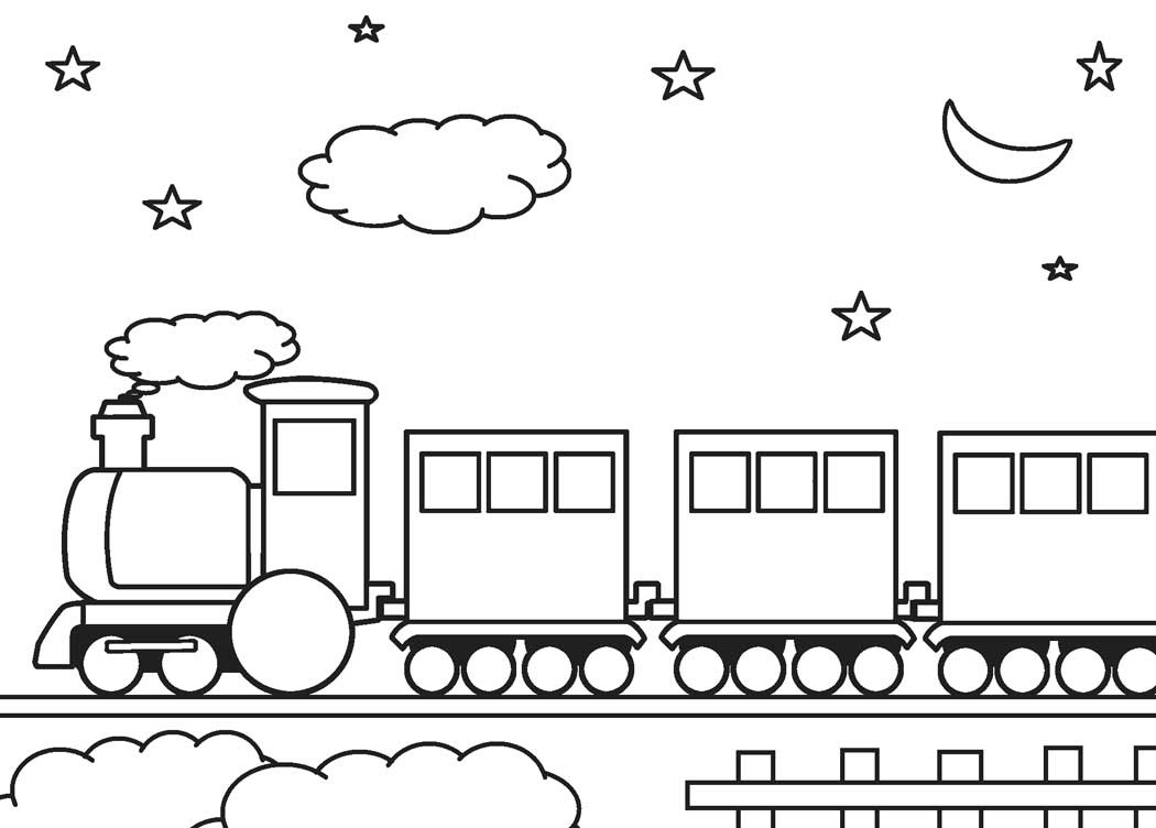 Desenho deO Trem Sai à Noite para colorir