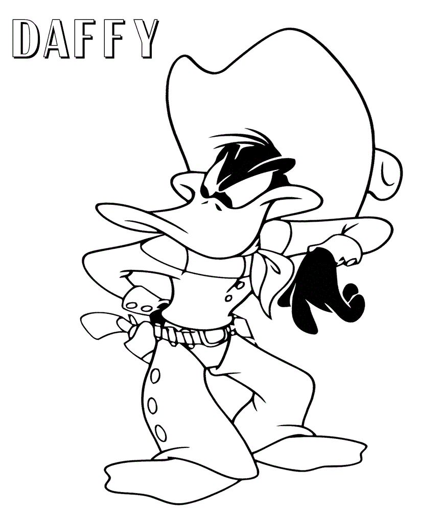 Desenho de Cowboy Daffy para colorir