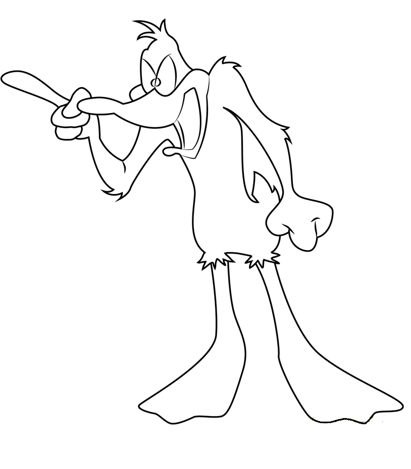 Desenho de Daffy Zangado para colorir