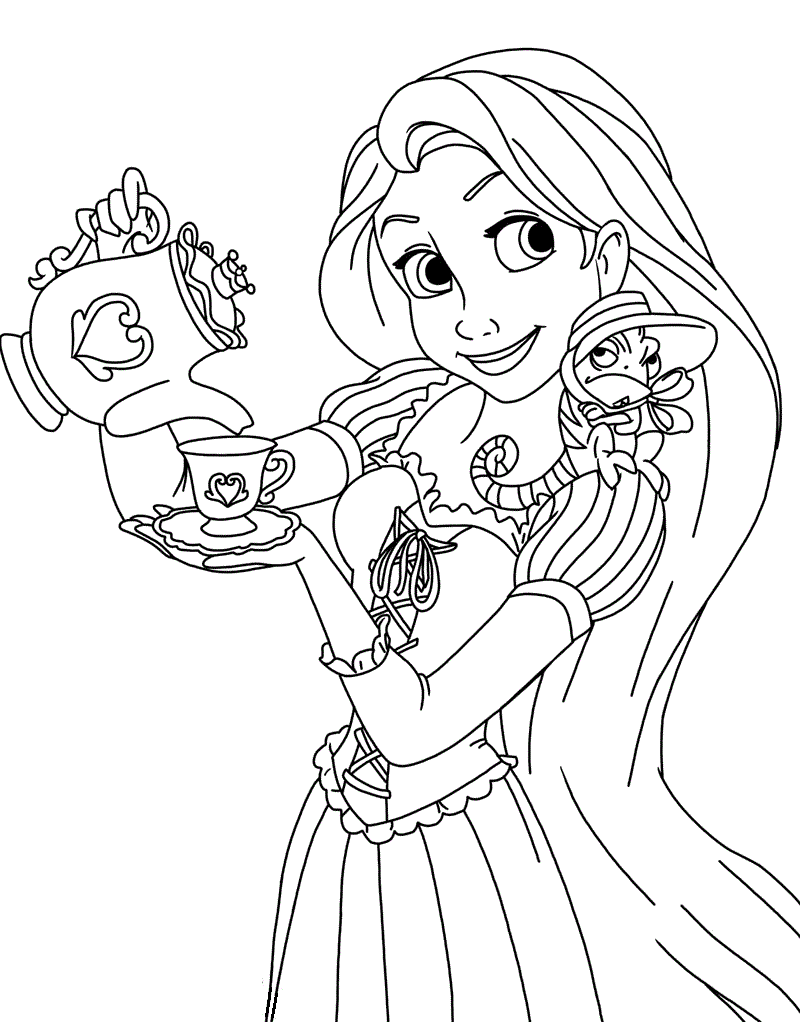 Desenhos de Rapunzel para colorir