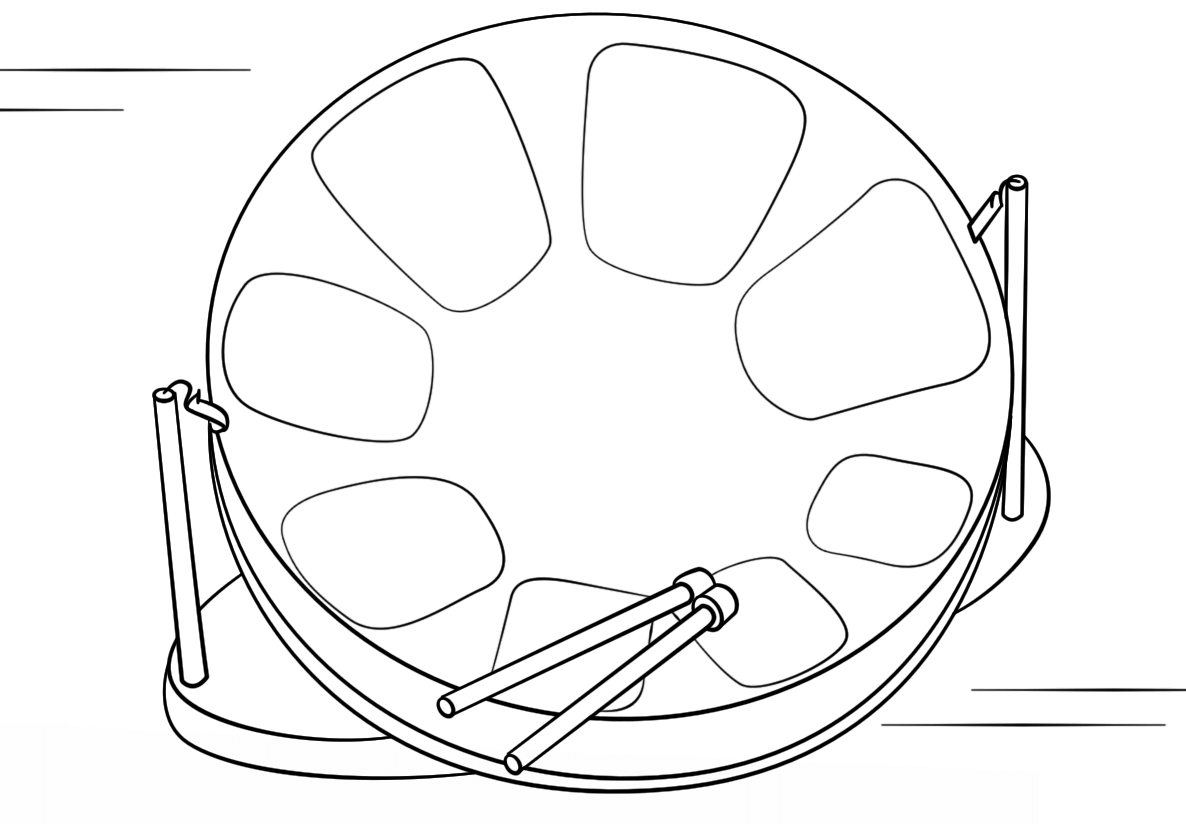 Desenho deTambor de Aço para colorir