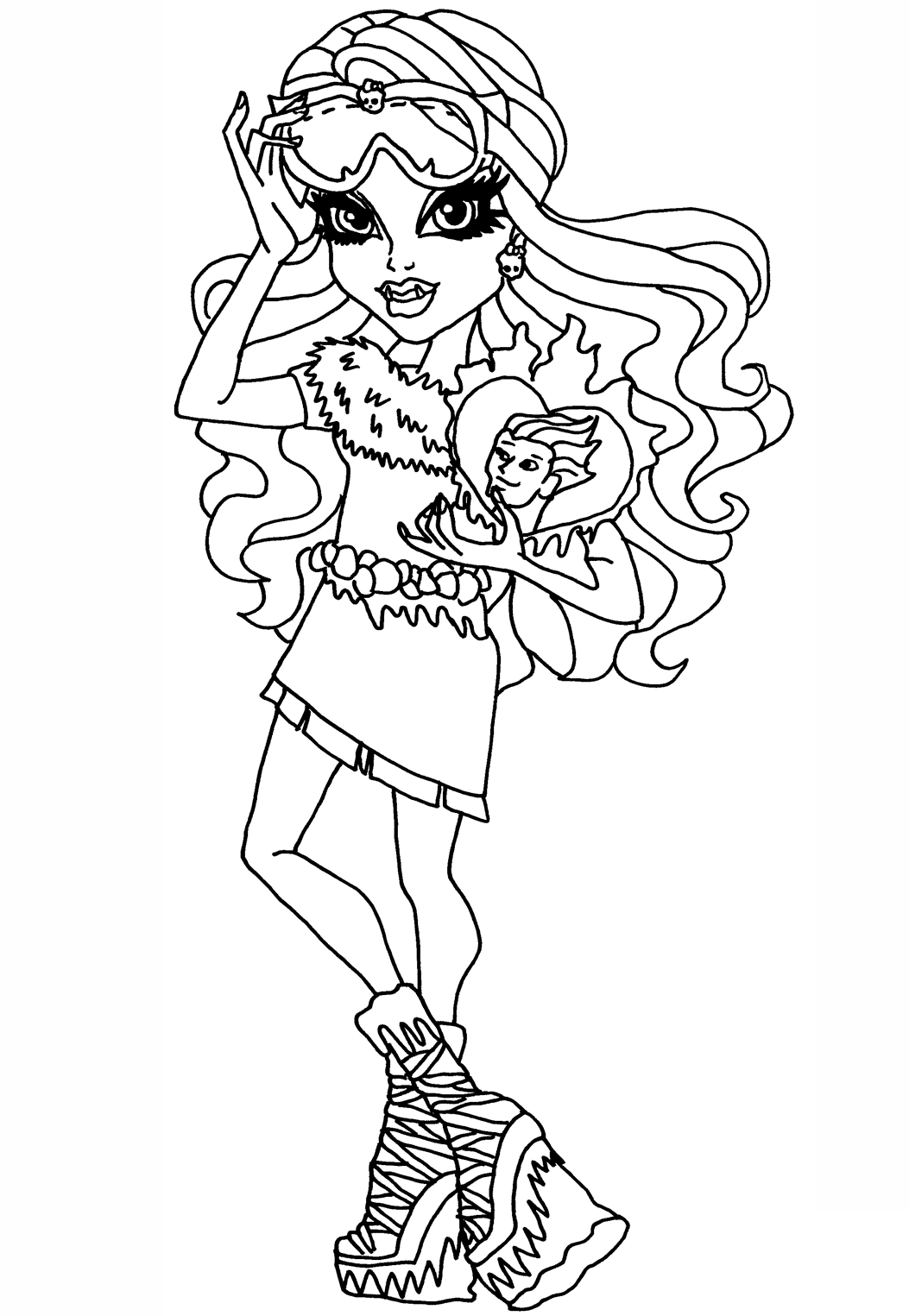 Desenho de Monster High Abbey para colorir