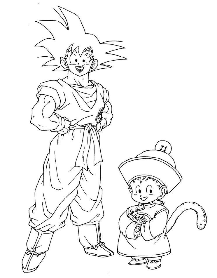 Desenhos de Gohan para colorir