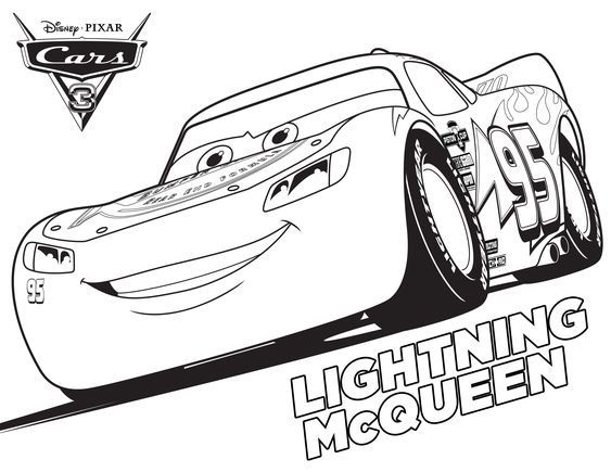 Desenho deLightning McQueen para colorir