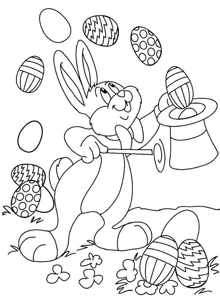 Desenho deCoelho da Pascoa 1 para colorir