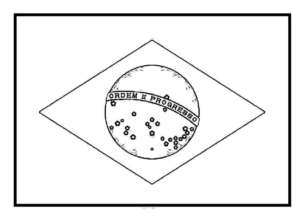 Desenho de Bandeira do Brasil 1 para colorir