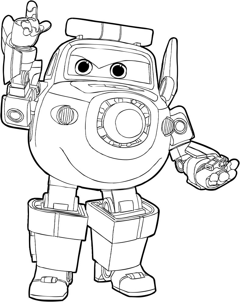 Desenho de Paul de Super Wings para colorir