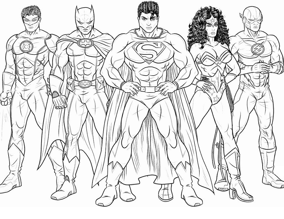 Desenhos de DC Comics para colorir