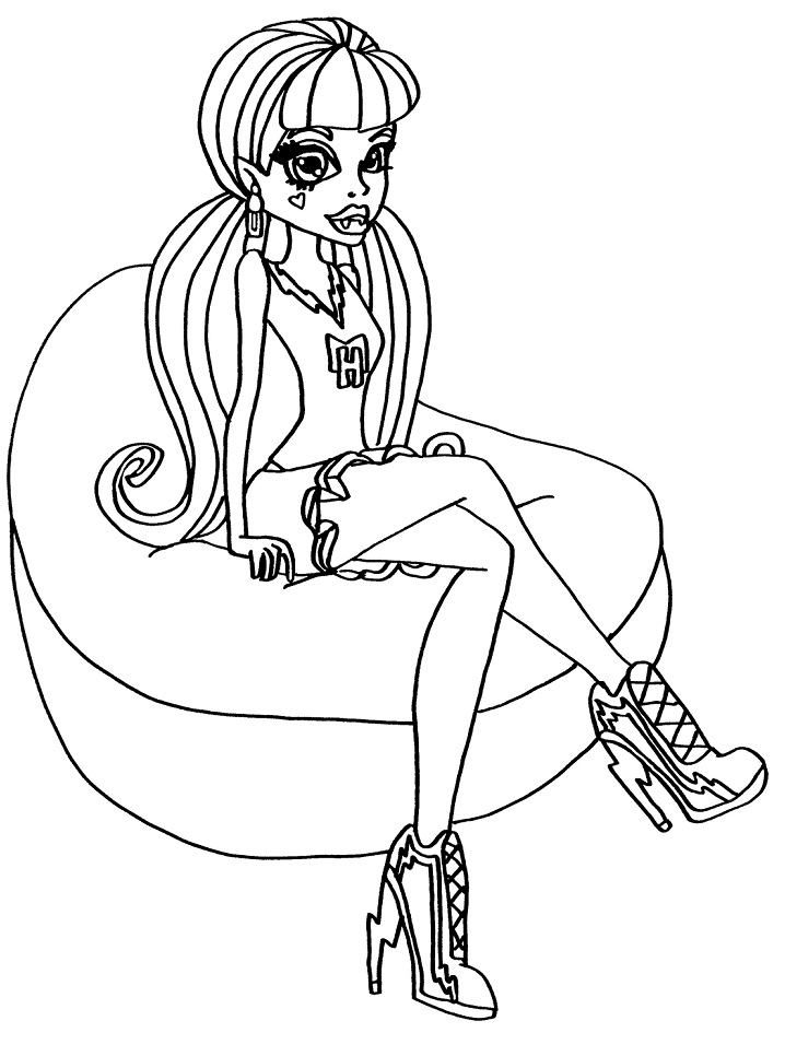 Desenho de Monster High Draculaura para colorir