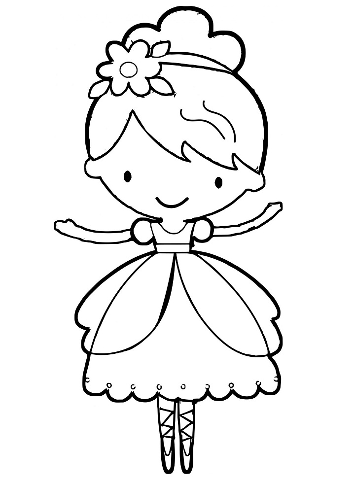 Desenho deBailarina Kawaii para colorir