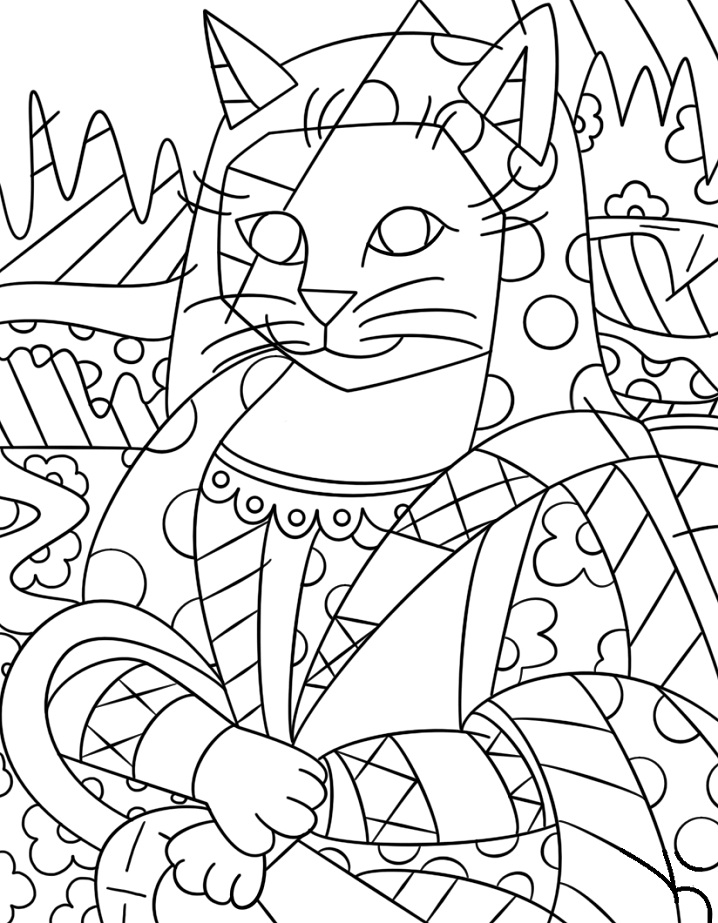 Desenho deMona Gato para colorir