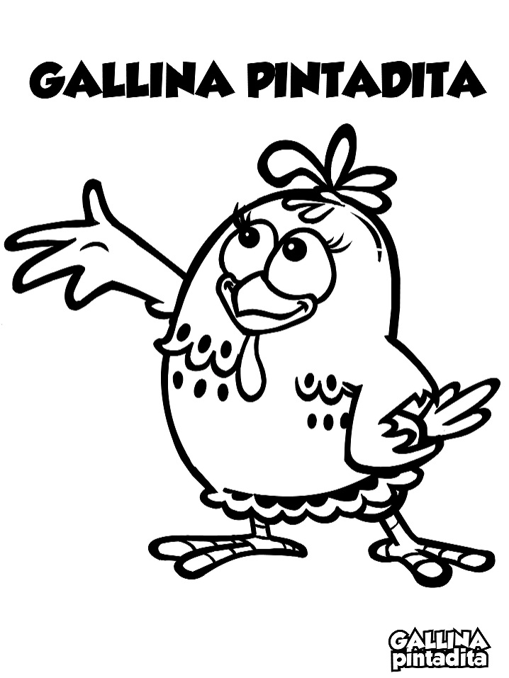 Desenho de Galinha Pintadinha 3 para colorir