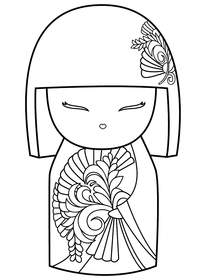 Desenho de Boneca Kimmi para colorir