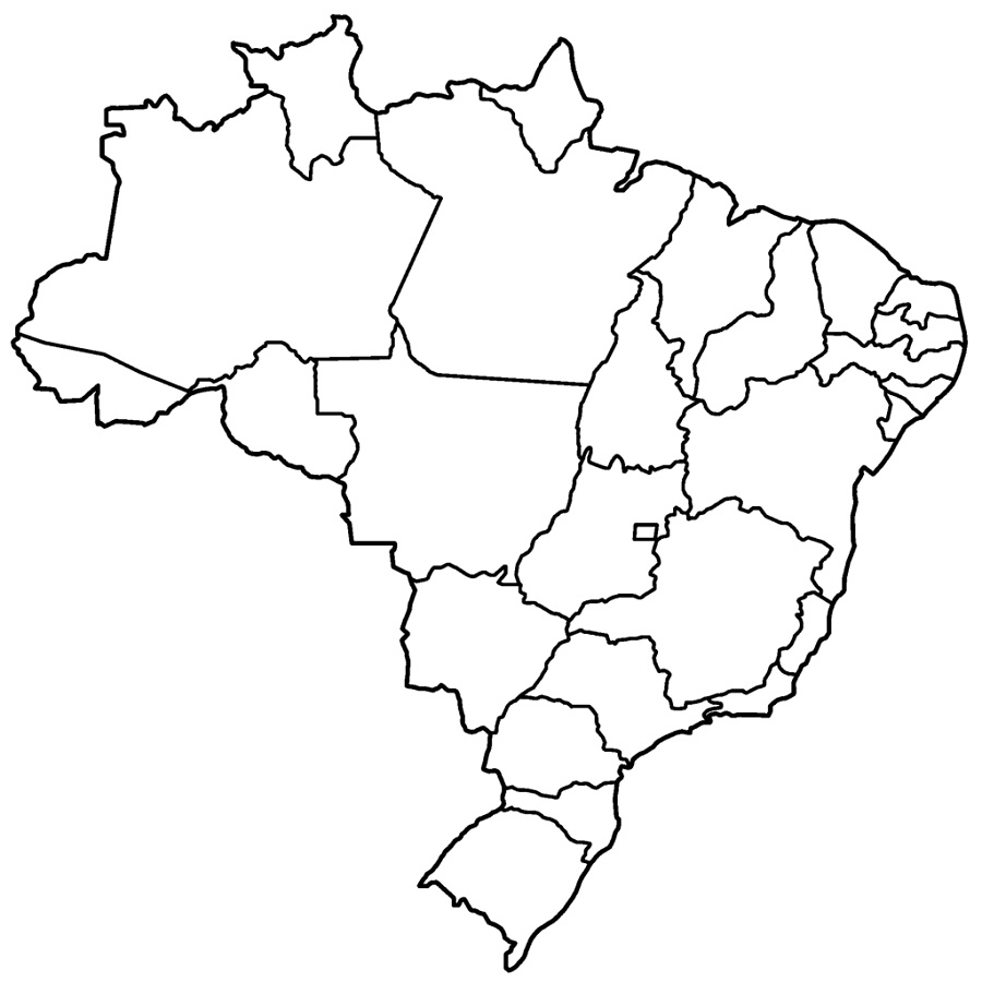 Desenho deMapa do Brasil Simples para colorir