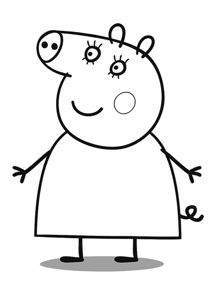 Desenho de Mamãe Pig para colorir