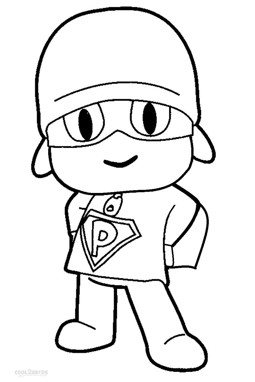 Desenho deHerói Pocoyo para colorir