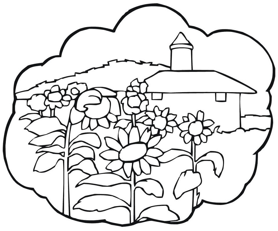 Desenhos de Paisagem para colorir