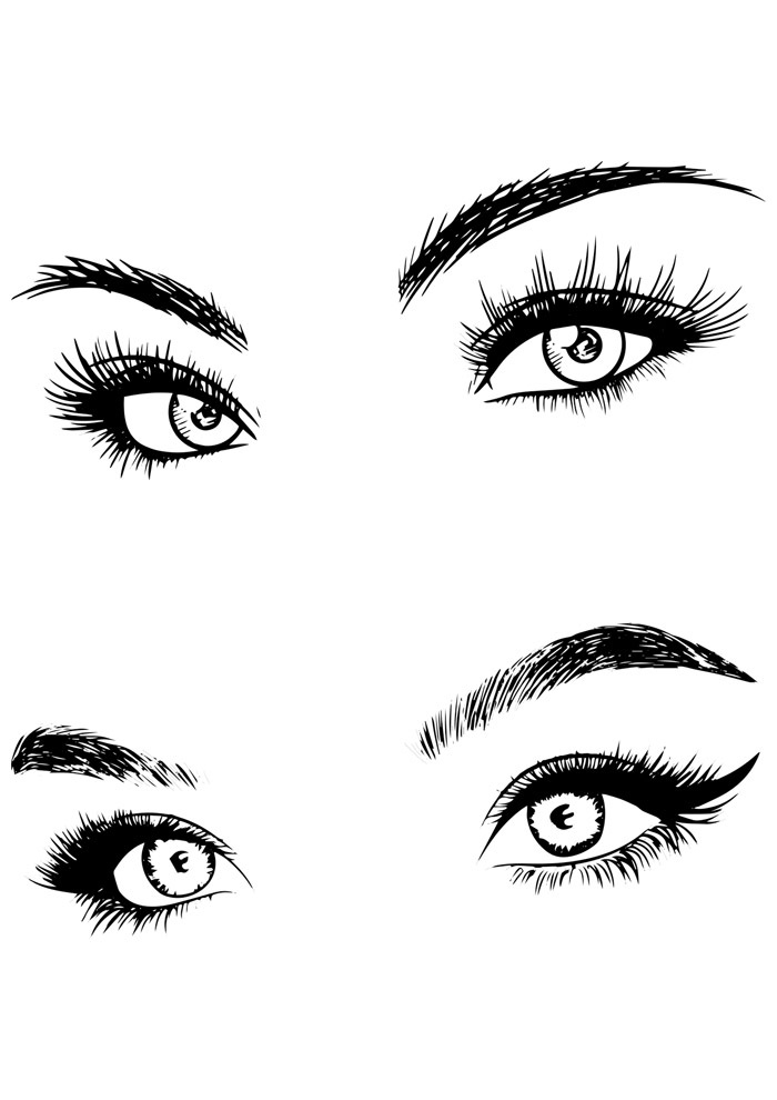 Desenho deDois Pares de Olhos Tumblr para colorir