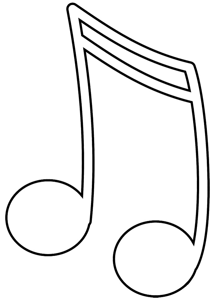 Desenho deNota de Música para colorir